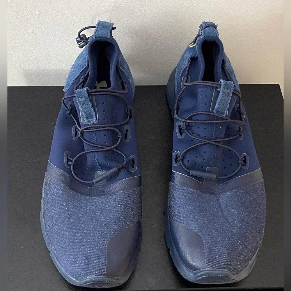 Under Armour Men's Navy Athletic Shoes suede 11.5